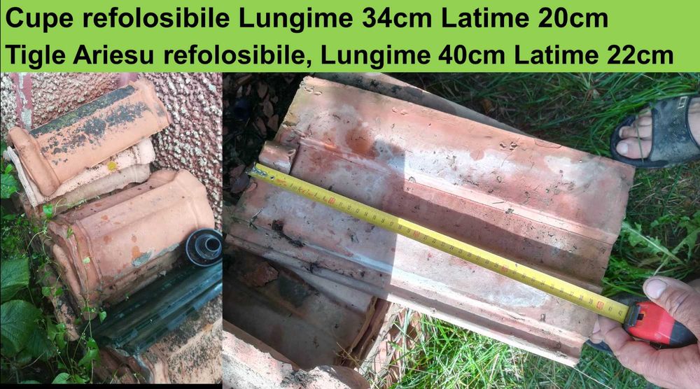 Cupe Ariesul reutilizabile. Tigle material de umplutura