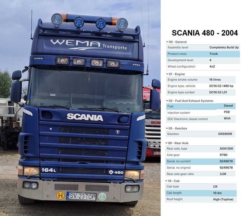 Vand cap tractor SCANIA R480
