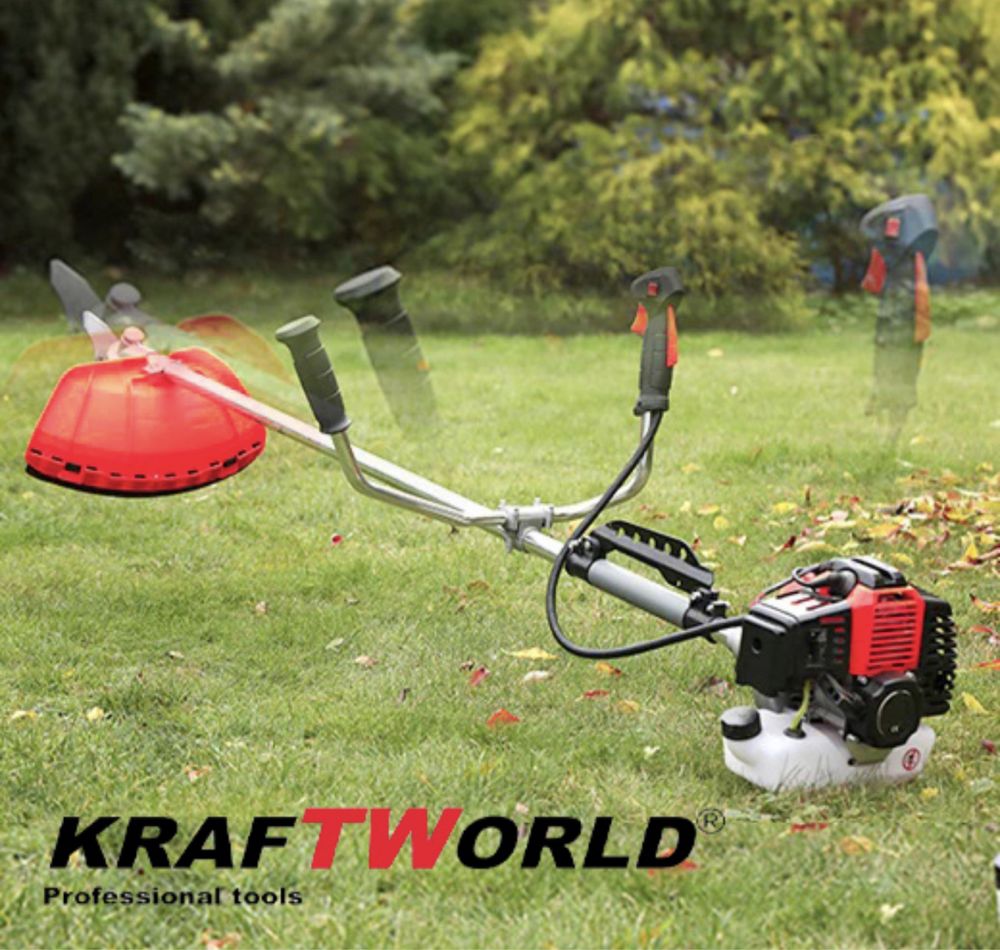 Двутактов Бензинов Тример за Трева KraftWorld + 9 ПОДАРЪКА градина
