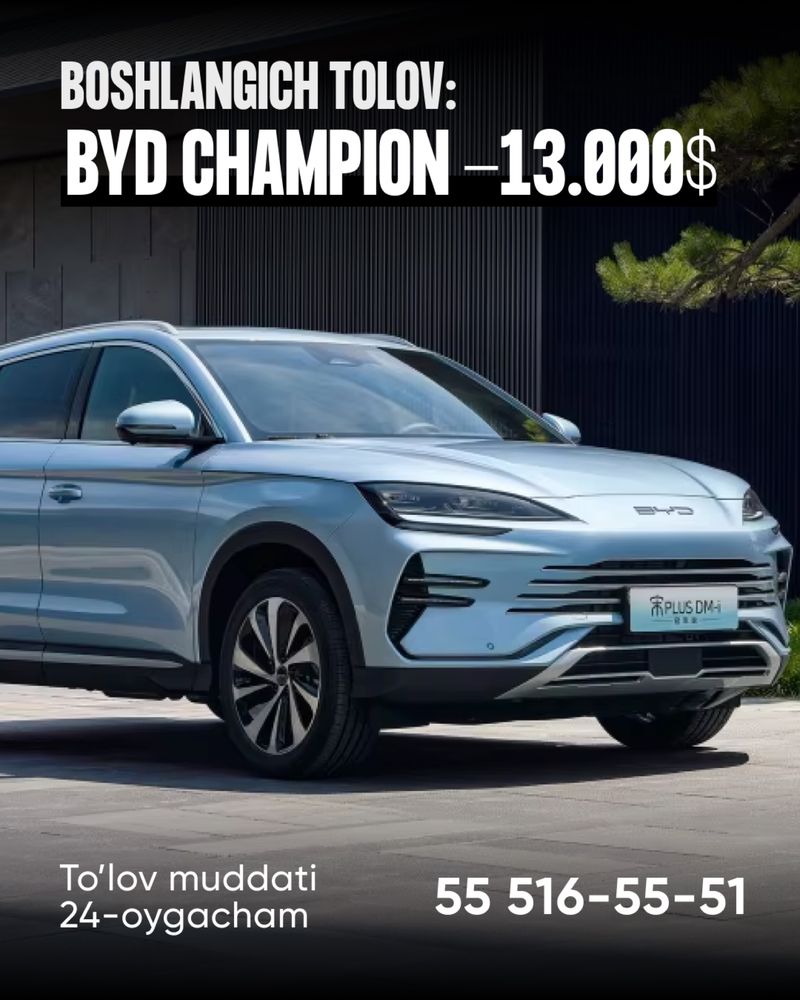 BYD SONG PLUS CHAMPION full nasiya savdo (chazor, song plus)