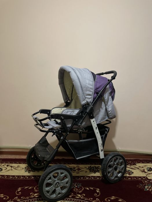 Коляска трансформер, производства Польша, цвет:AL 04(серый-феолетовый)