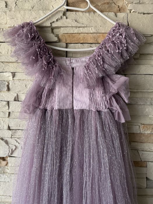 Rochie tip prințesă lila pentru fetițe 10 ani
