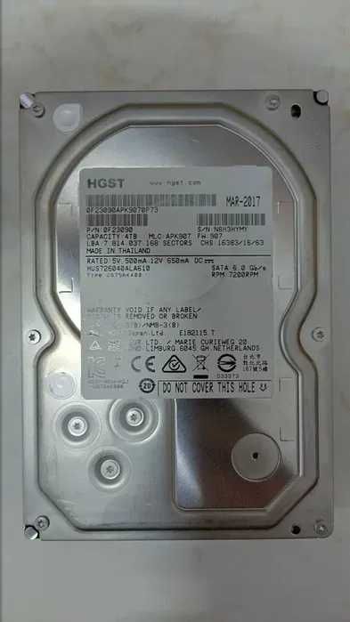 Hard disk nou 4TB pc server model HUS726040ALA610 7200rpm sata 128MB