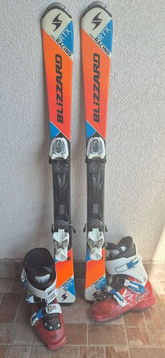 Schiuri copii baieti 110 100 cm ski clapari bete set Blizzard Atomic