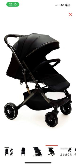 Новая коляска черный Текнум