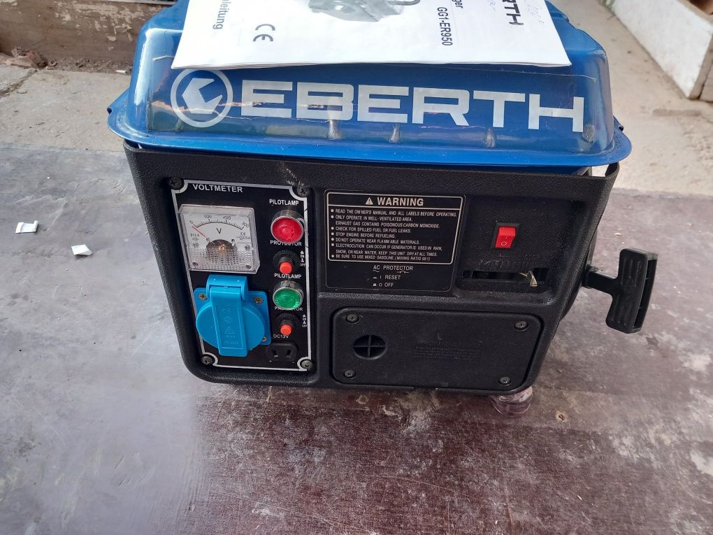 Generator de curent EBERTH an doi timpi impecabil(nou) 750 w