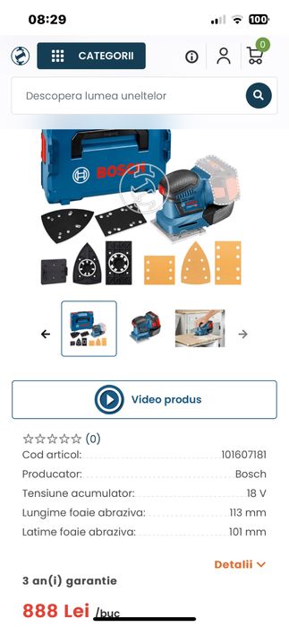 Slefuitor Bosch GSS 18V-10 cu ac.si inc.+accesorii-NOU