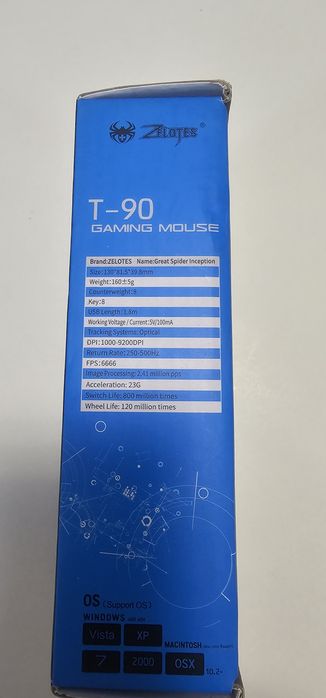 Mouse Gaming Zelotes T-90 LED – 9200 DPI, 8 Butoane Programabile