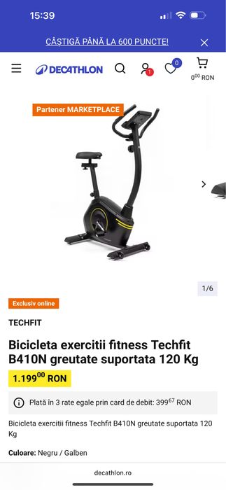 Vand bicicleta fitness Techfit