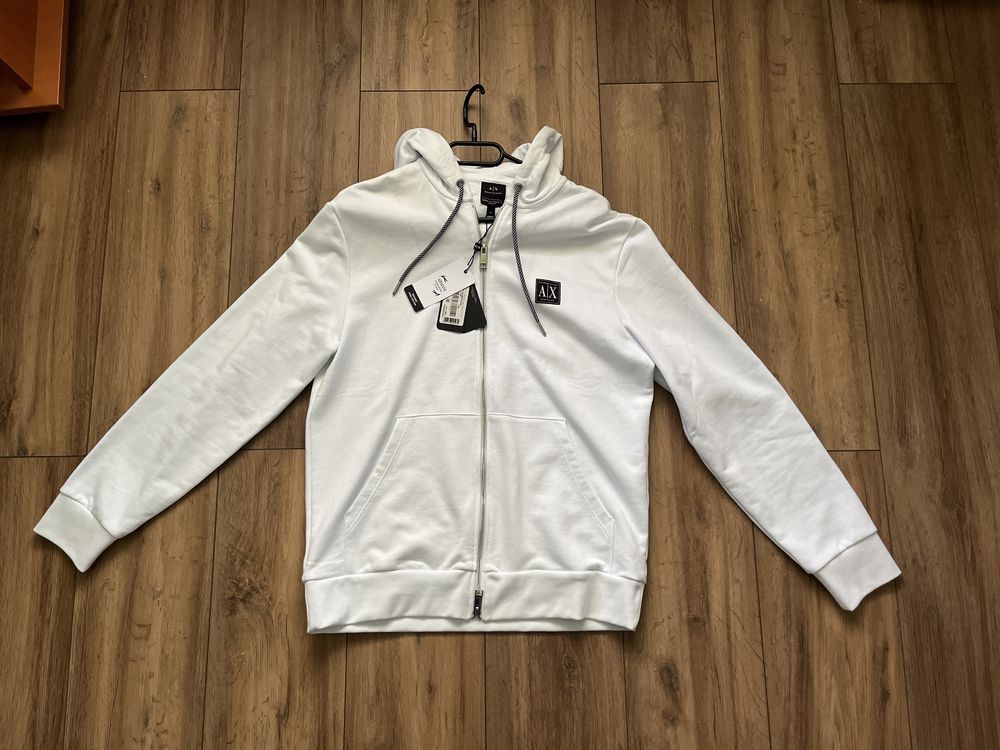 Hanorac ARMANI EXCHANGE White NOU Original Bumbac 100% PPYY-BLM02J_99X