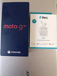 Motorola G04 + слушалки