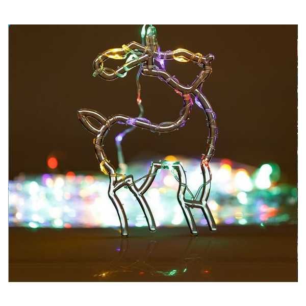 Декоративна коледна LED завеса Mercado Trade, 12 фигурки, 198 крушки