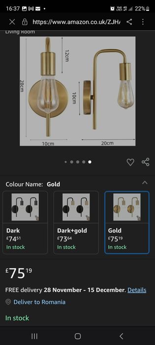 Aplică moderna- set de 2 bucăți  (becurile nu sunt incluse)