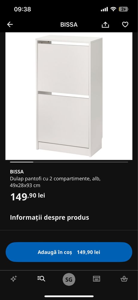 Pantofar Bissa Ikea