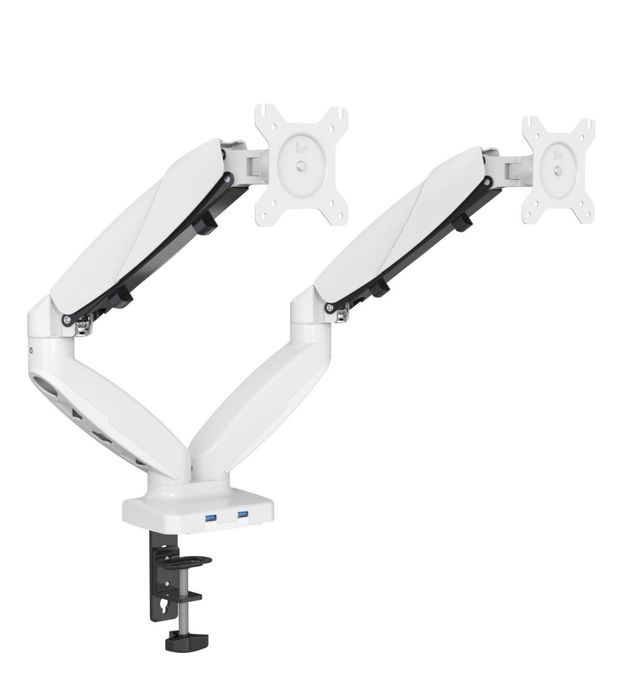 Кронштейн для мониторов двойной белый
