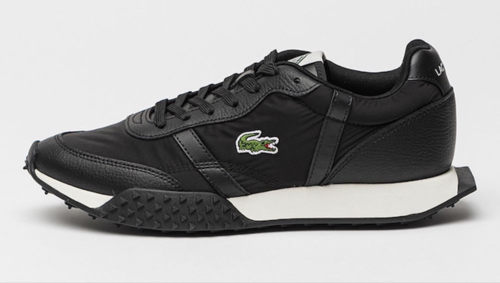 Lacoste, Спортни обувки Spin EVO с кожа, Черен, 45
