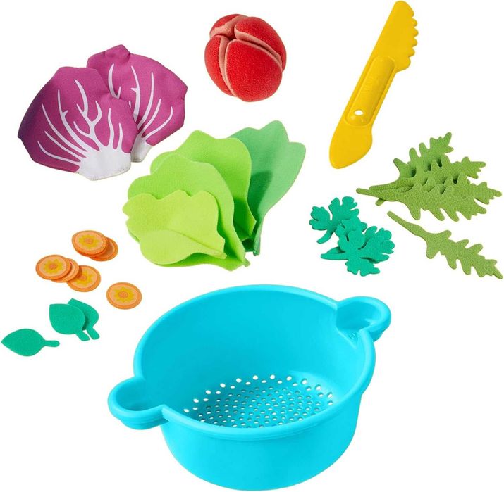 Детски готварски комплект за салата купа със зеленчуци