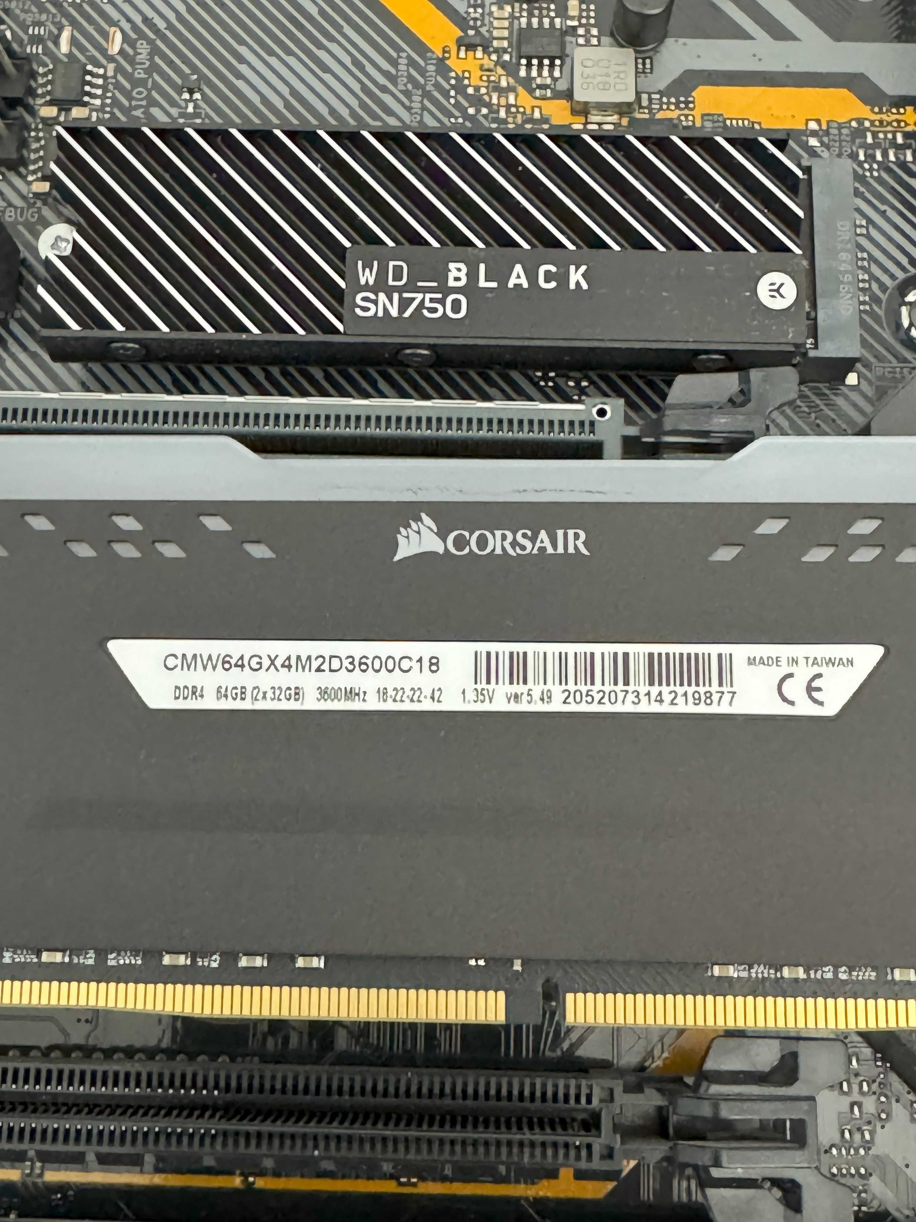 Продавам CORSAIR Vengeance rgb pro 64GB (2x32GB) 3600MHz