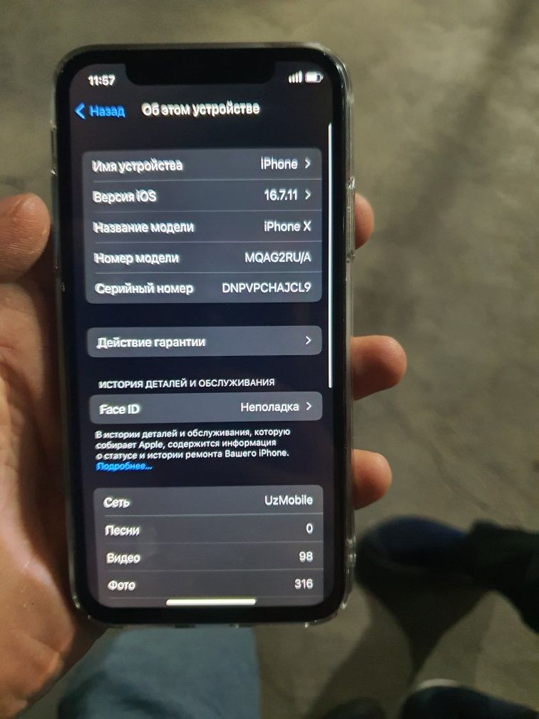 Iphone x modeli oq