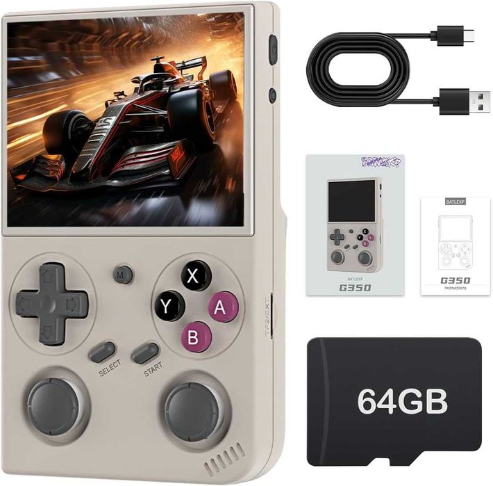Consolă de jocuri portabilă retro BatleXP G350,gri,sigilat
