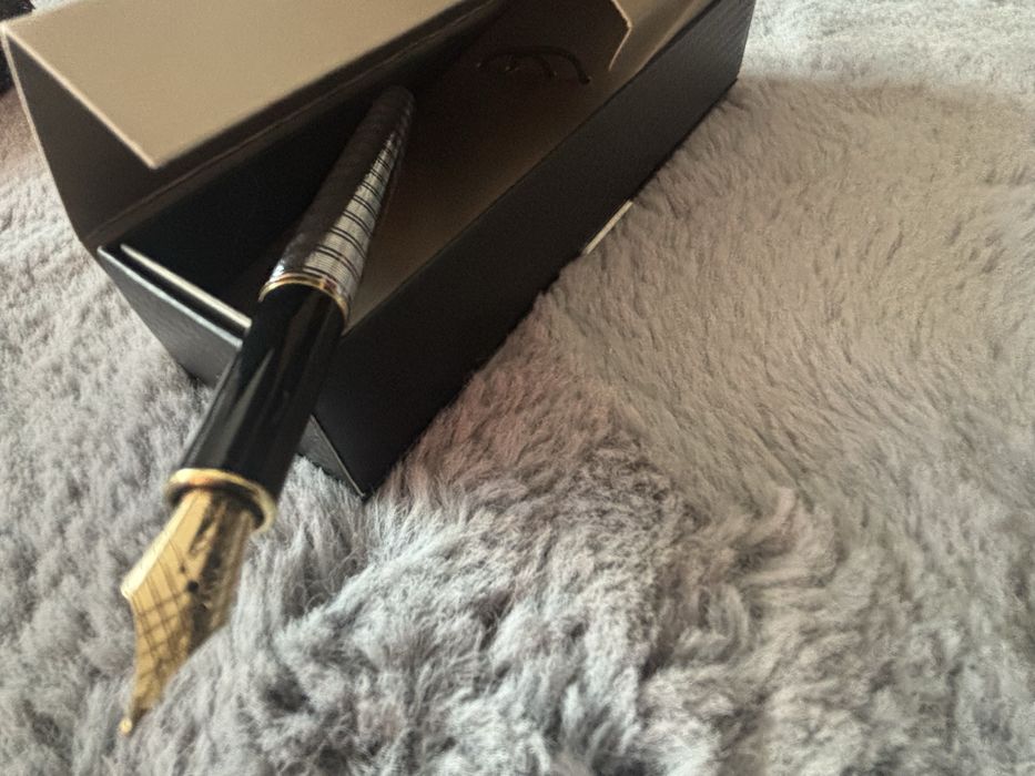 PARKER Stilou Sonnet Chiseled Tartan K18-750 Nib Fountain