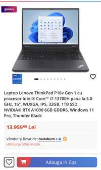 Laptop lenovo ThinkPad P16v gen 1
