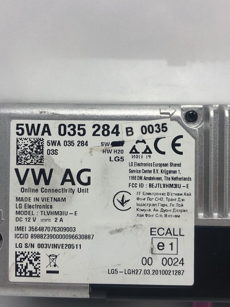 Модул управление на онлайн услуги 5WA035284B VW Skoda