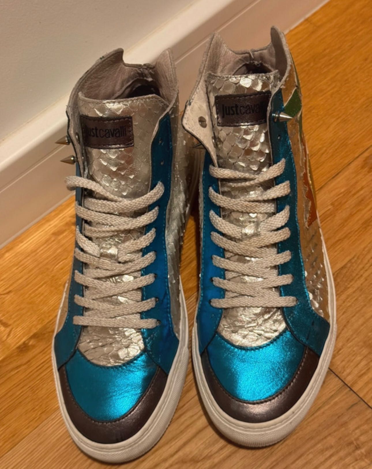 Pantofi sport Just Cavalli din piele naturala