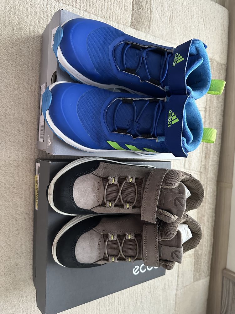 Детски зимни боти ecco 34 номер и adidas 35 номер
