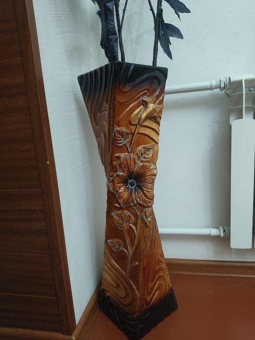 Напольная ваза, из гипса