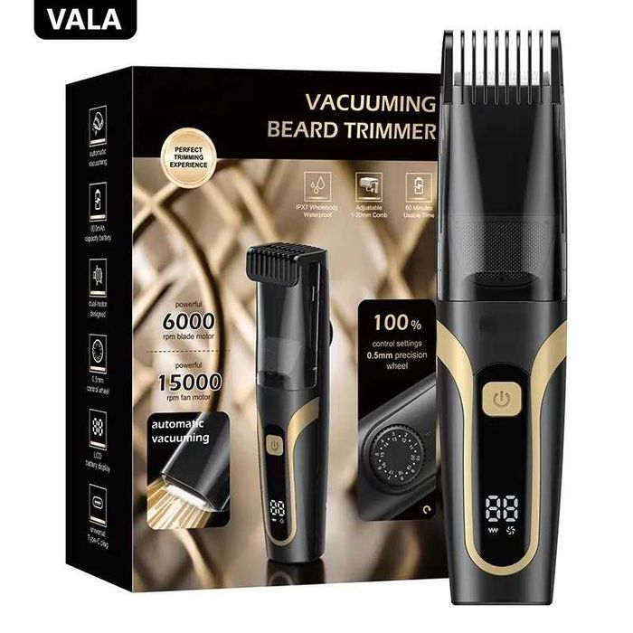 Aparat tuns barba si par cu vacuum umed si uscat, VALA® VS500BK
