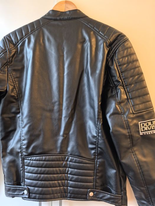 Geacă biker/moto bărbați, piele ecologică, mărimea M, Pull and Bear