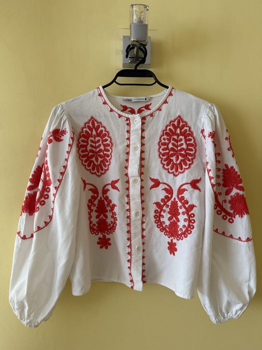 Zara дамска ризка с бродерия