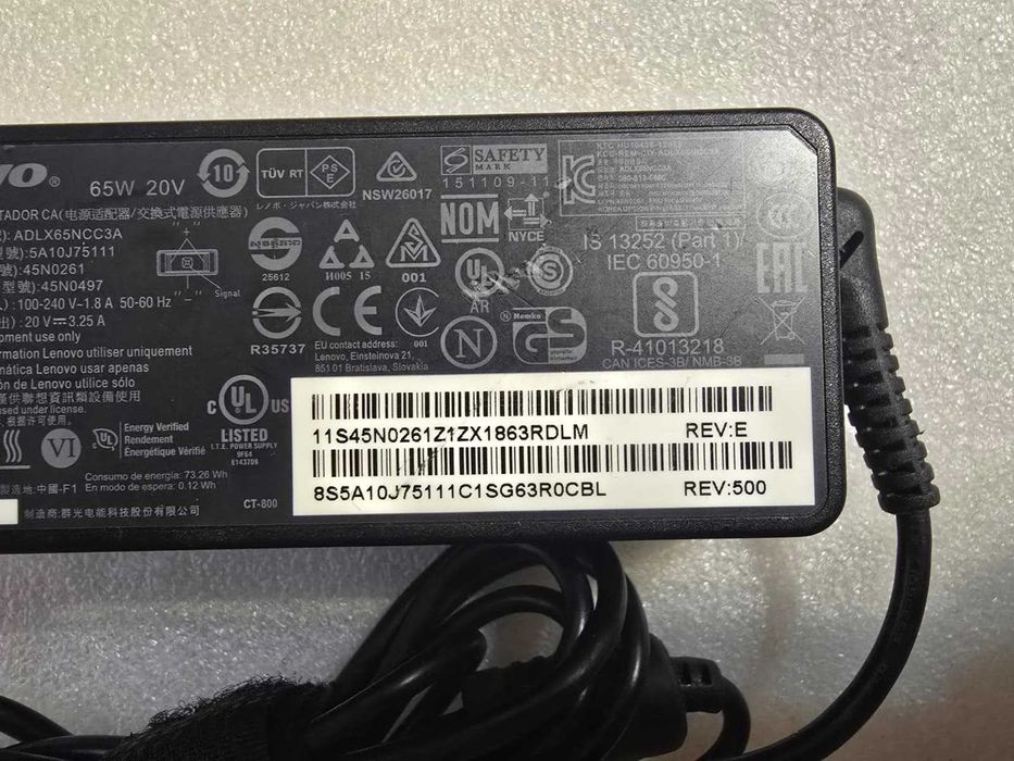 Incarcator laptop original Lenovo 20V 3.25A 65W - mufa USB PIN