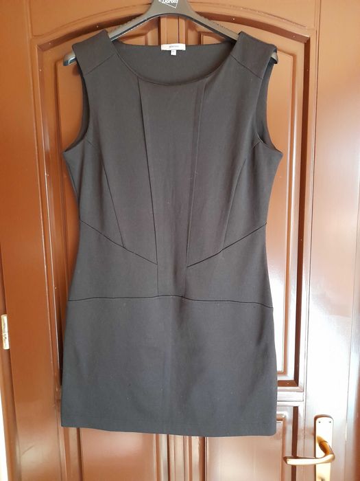 Sarafan de jerse, negru, marimea 40