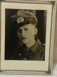 Tablou  fotografie poza veche soldat militar Gemania razboi WW2 Reich