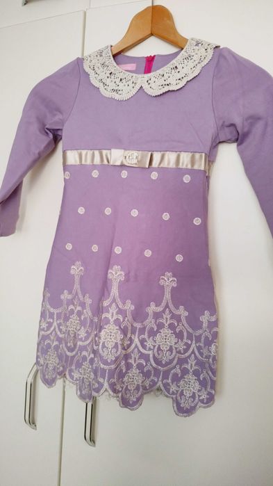 Детска рокля с дълъг ръкав 3-4 години