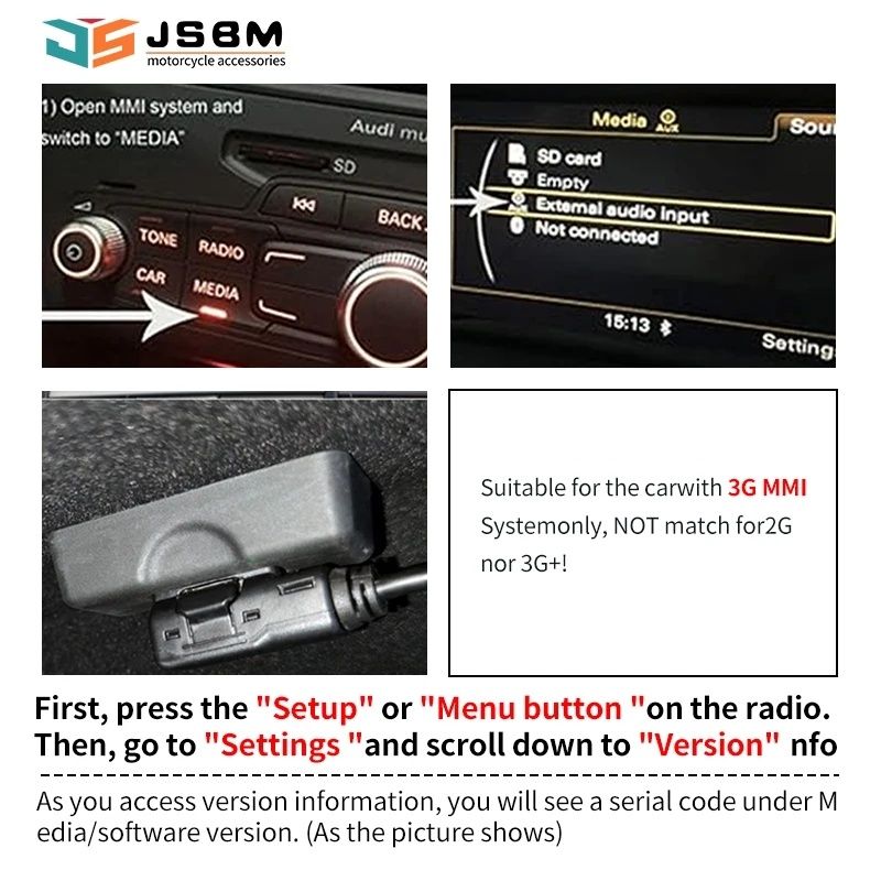 Cablu auxiliar Bluetooth AMI MMI 3G Audi Volkswagen Skoda Seat