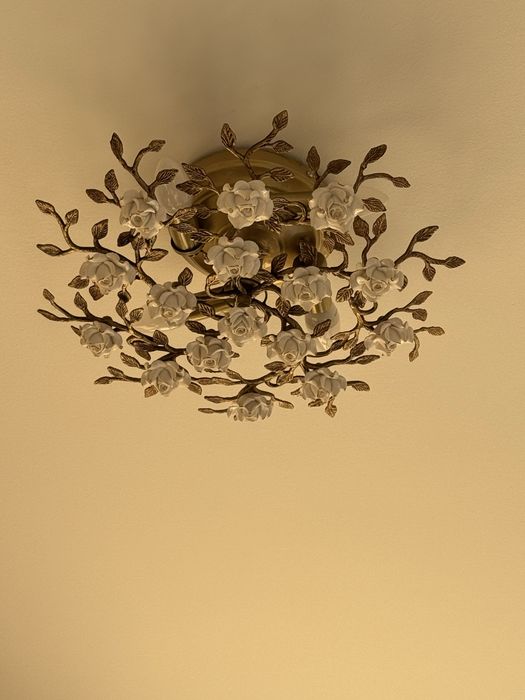 Candelabre bronz/ portelan- hol- terasa- living- dinning
