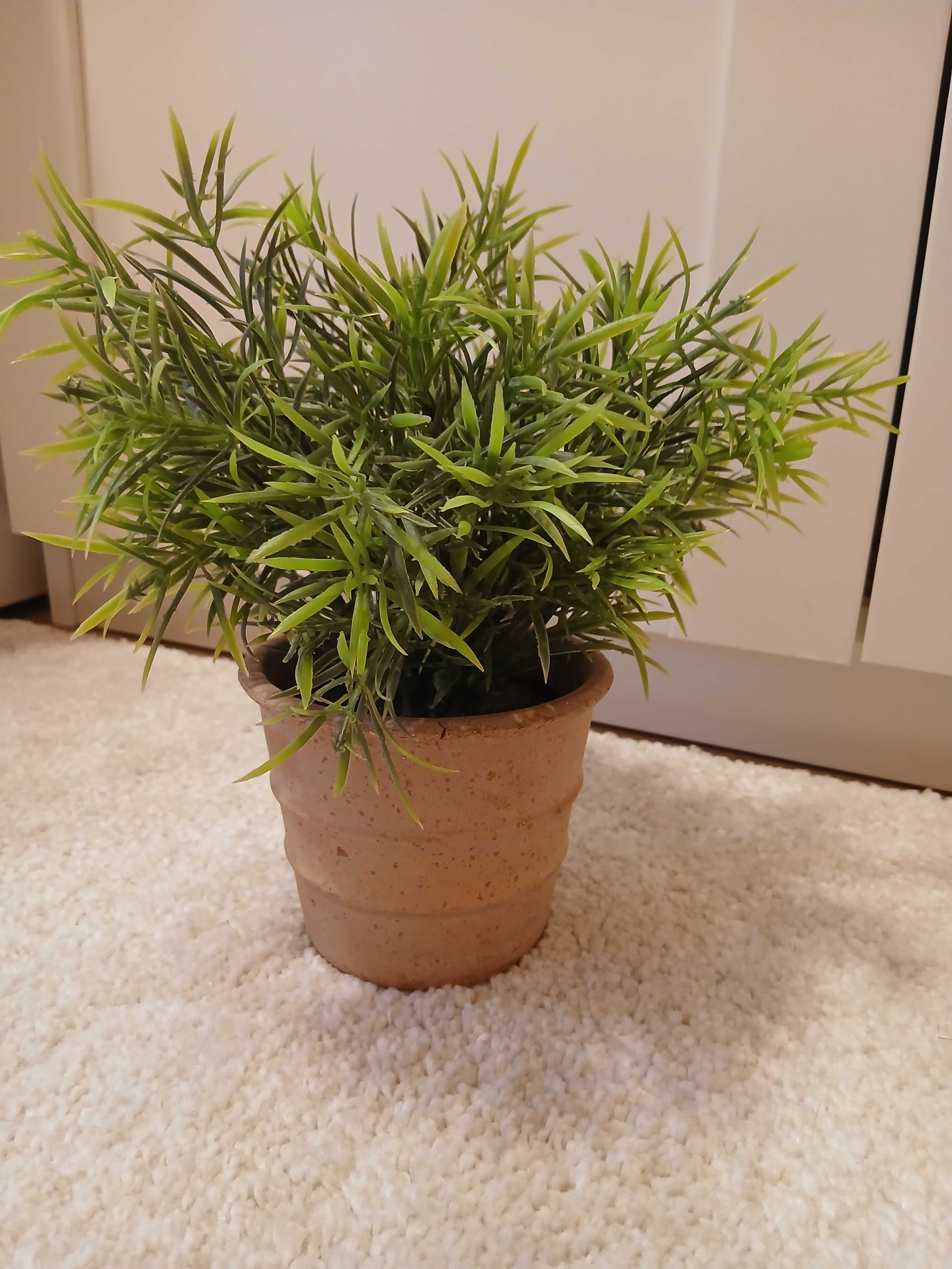 planta artificiala rozmarin in ghiveci de teracota