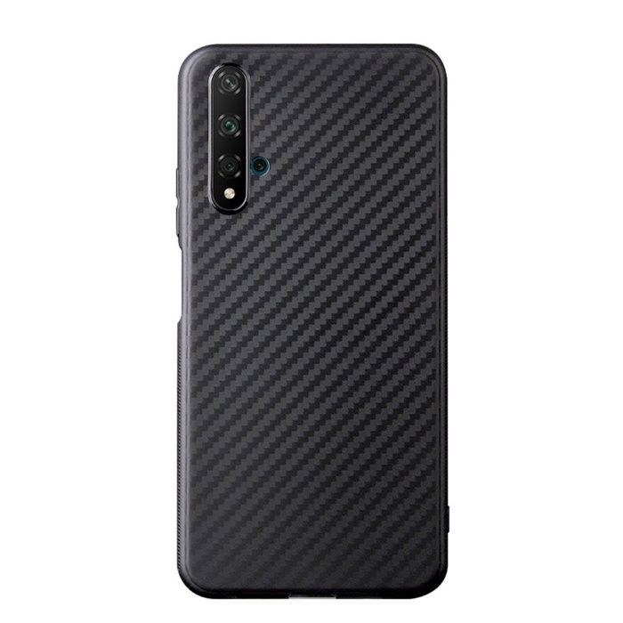 Husa Ultra Slim Huawei Nova 5T, Aspect Fibra Carbon