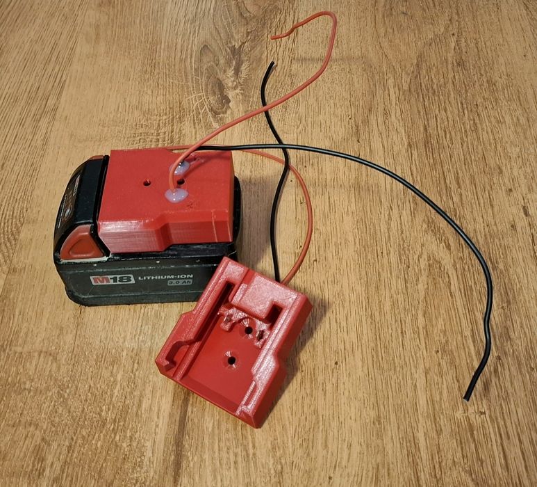 2 buc adaptor acumulator cu borne și fire Dewalt / Makita / Milwaukee