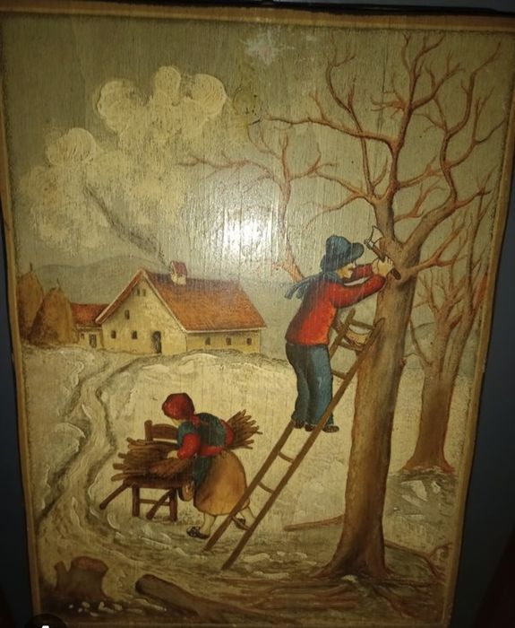 Vând tablou de iarnă