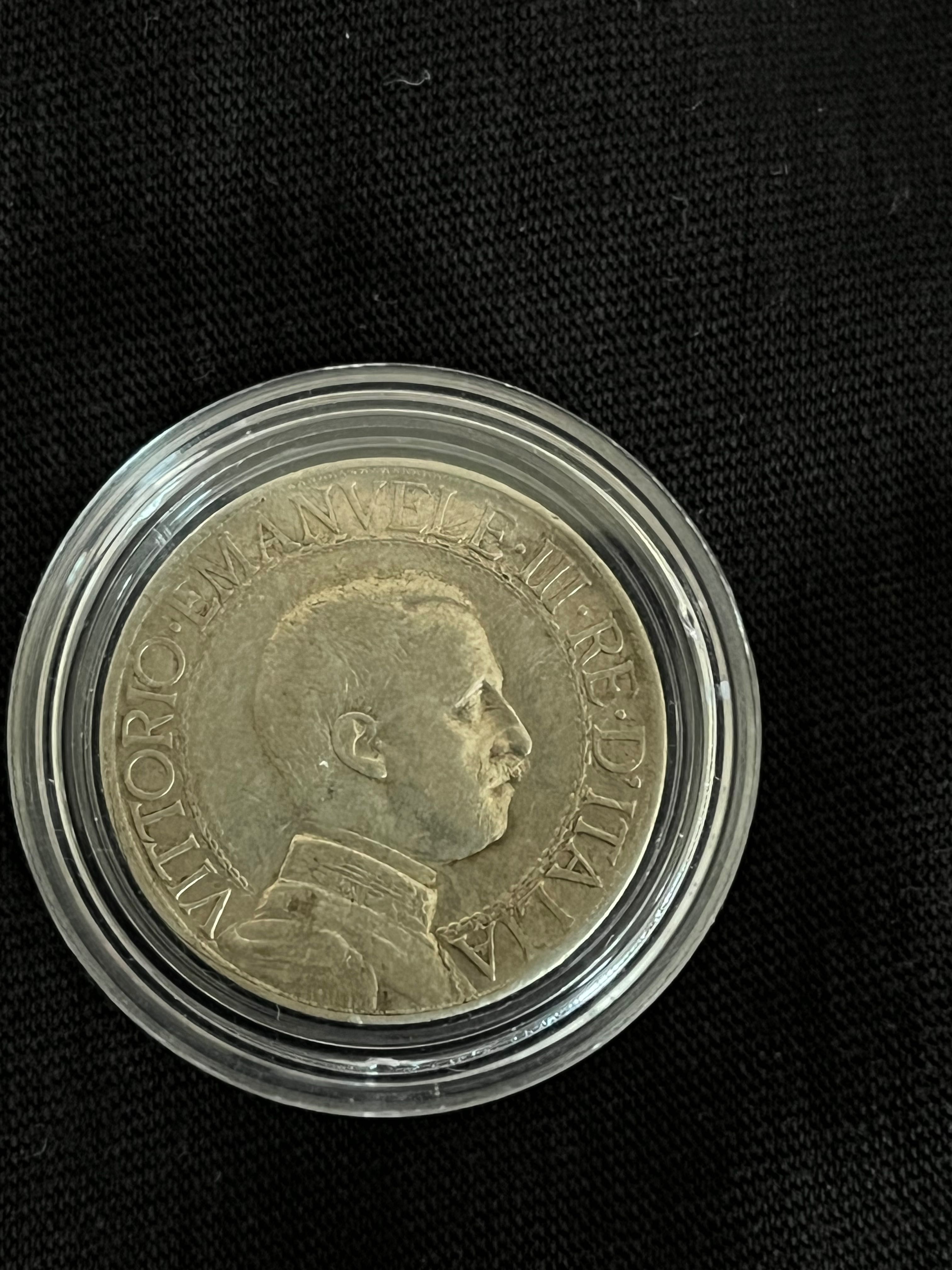 Рядка сребърна монета – Италия, 1 Лира 1913 г., Виктор Емануил III