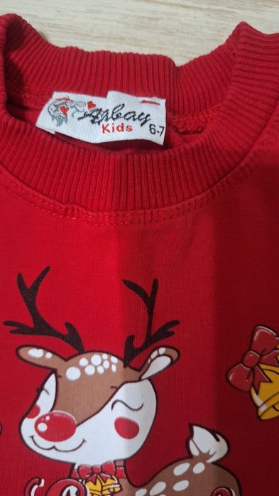 Коледна рокличка по етикет за 6-7 годинки