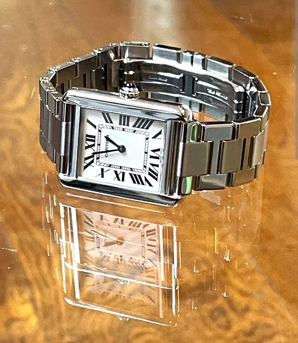 Geam de saphire pentru ceas Cartier Tank SOLO
