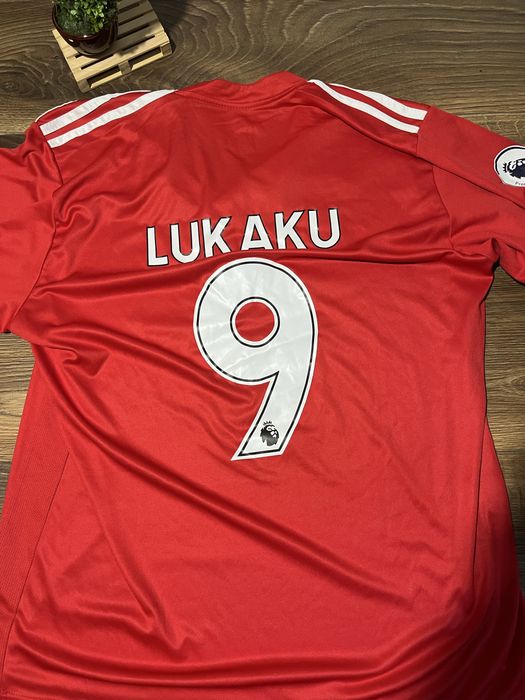 Tricou Adidas Manchester United 2017-2018 cu Lukaku