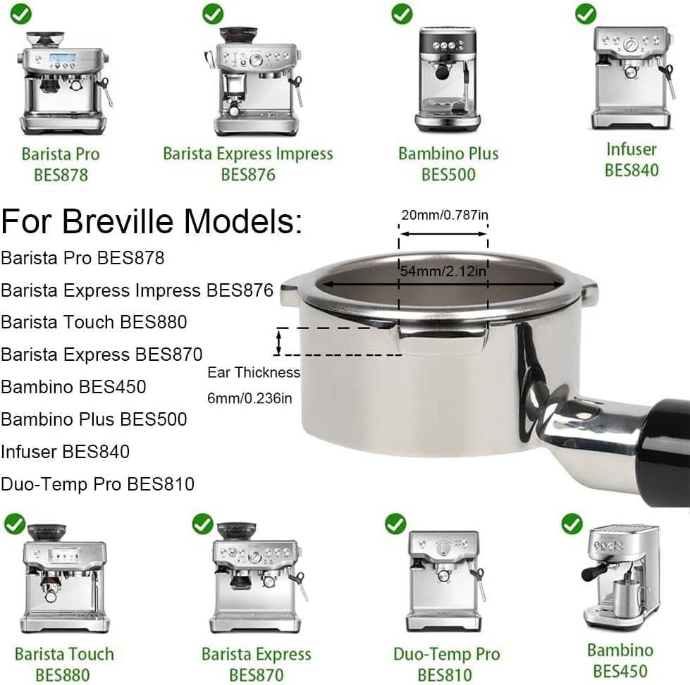 Ръкохватка/портафилтър за Breville Barista 54 mm