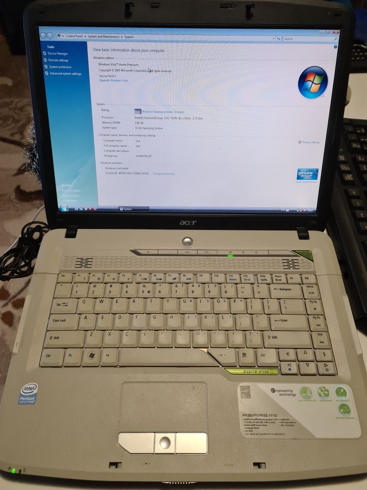 Laptop ieftin Acer Aspire 5715z dual core 4gb ram