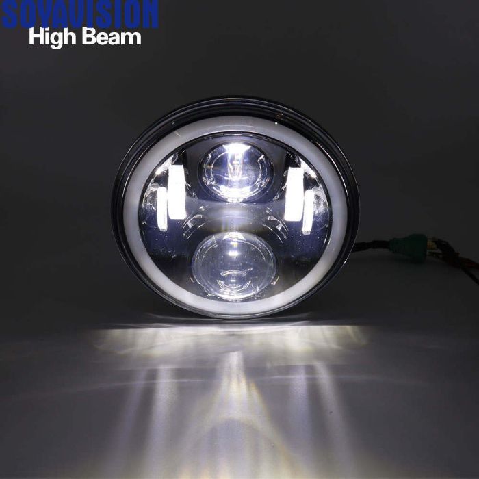 1бр. 7"Инчов кръгъл светодиоден фар за Jeep Wrangler, Land Rover и др.